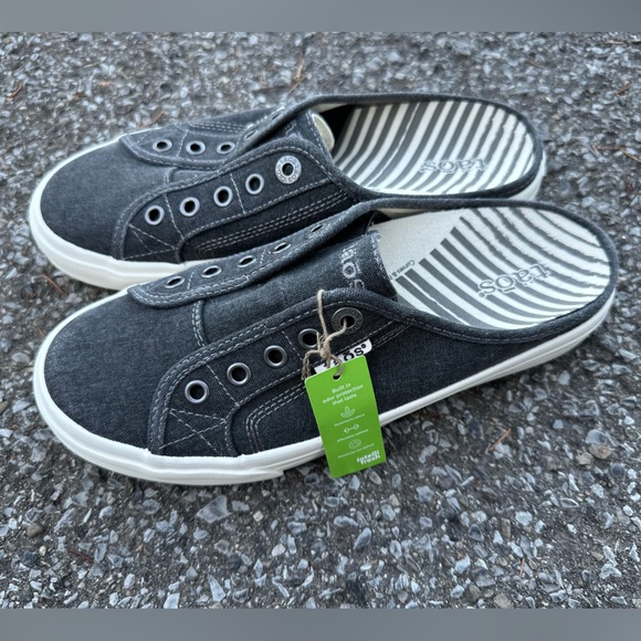 Taos Footwear Shoes - NEW Taos sz 7.5 EZ Soul Slip On Mule Sneakers Charcoal Gray Denim